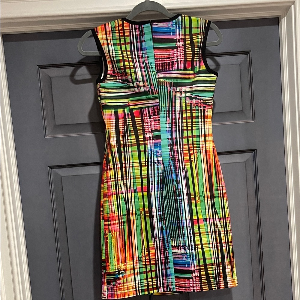 Milano Multicolor Abstract Print Women's Dress Size XS EUC - Picture 3 of 5